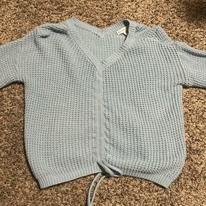 Blue Crop Top Sweater